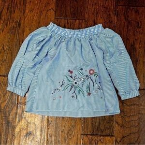 Cupio women’s floral striped tee shirt